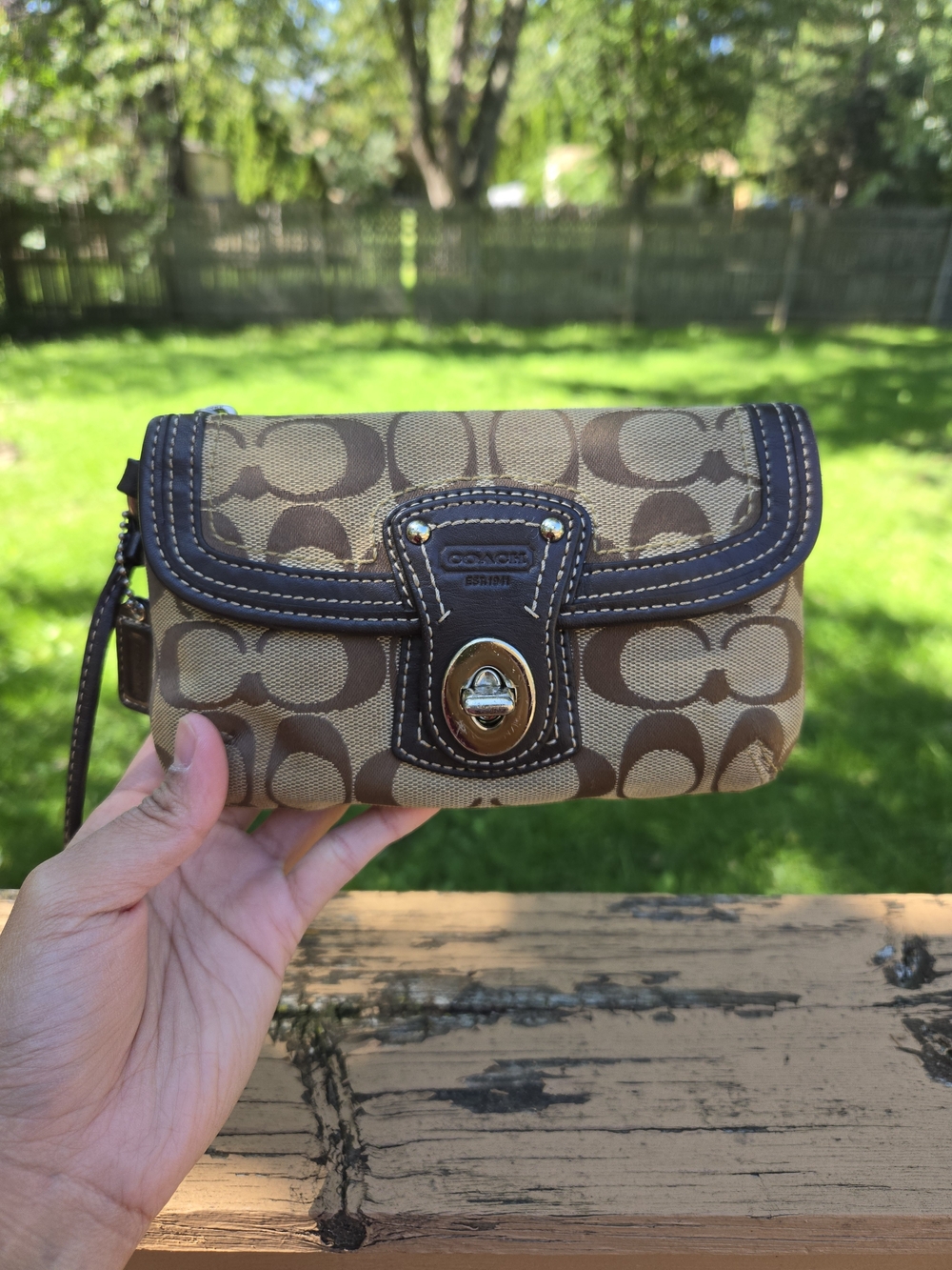 Coach Y2K Flap Signature C Turnlock Wrislet
